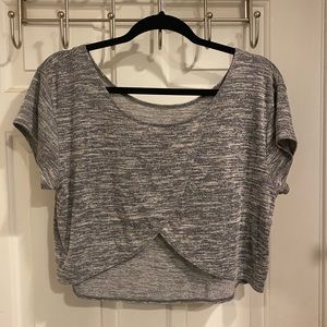 Grey Hollister crop top